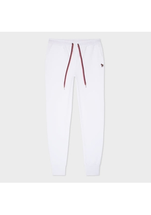 PS Paul Smith Women's White Zebra Logo Organic-Cotton Sweatpants