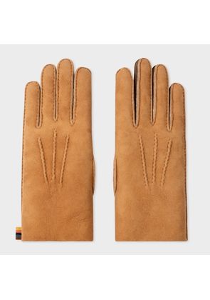 Paul Smith Women's Tan Suede Gloves Brown