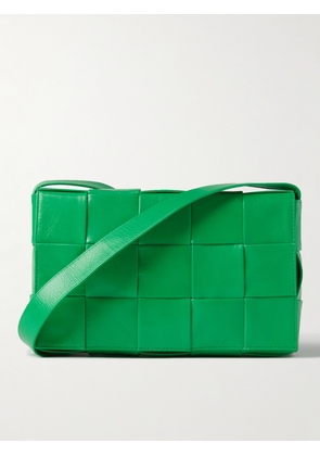 Bottega Veneta - Intrecciato Leather Messenger Bag - Men - Green