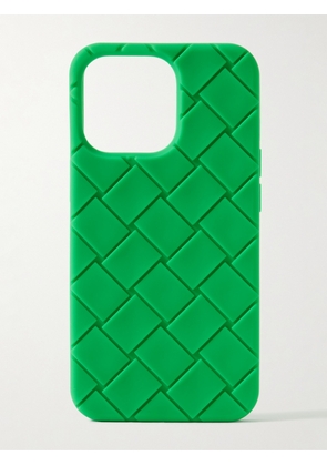 Bottega Veneta - Intrecciato Rubber iPhone 13 Pro Case - Men - Green