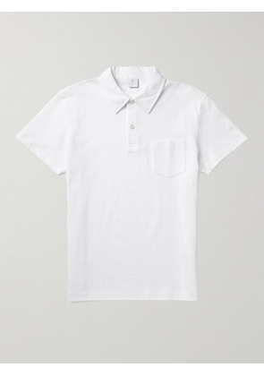 Sunspel - Riviera Cotton-Mesh Polo Shirt - Men - White - S
