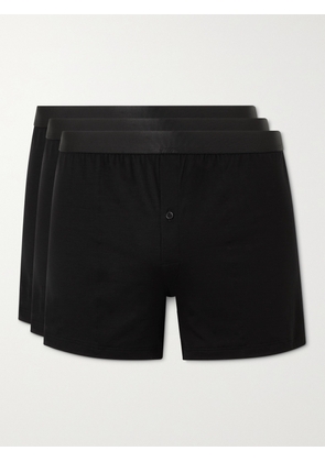 CDLP - Three-Pack Slim-Fit Stretch-Lyocell Boxer Shorts - Men - Black - S