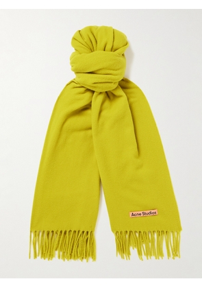 Acne Studios - Canada Fringed Wool Scarf - Men - Yellow