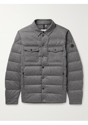 Moncler - Todorka Logo-Appliqued Quilted Cashmere-Blend Down Jacket - Men - Gray - 1