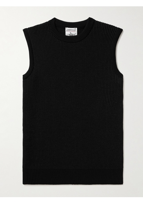 S.N.S Herning - Veritas Ribbed Wool Sweater Vest - Men - Black - S