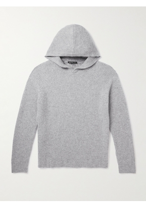 James Perse - Ribbed Cashmere Hoodie - Men - Gray - 1