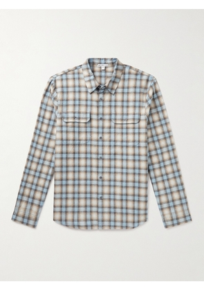 James Perse - Lagoon Checked Cotton-Flannel Shirt - Men - Blue - 1
