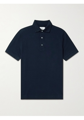 Mr P. - Cotton-Piqué Polo Shirt - Men - Blue - XS