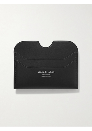 Acne Studios - Elmas Logo-Print Leather Cardholder - Men - Black