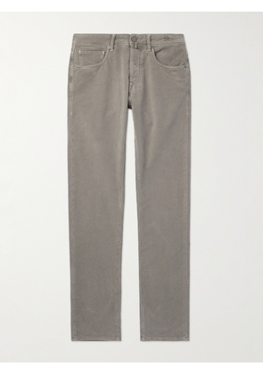 Incotex - Slim-Fit Cotton-Blend Corduroy Trousers - Men - Gray - UK/US 28