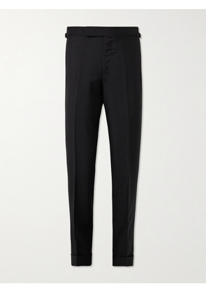 TOM FORD - O'Connor Slim-Fit Mohair and Wool-Blend Trousers - Men - Black - IT 46