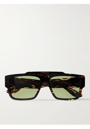 Gucci - D-Frame Tortoiseshell Acetate Sunglasses - Men - Brown