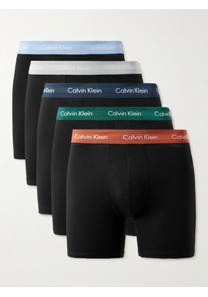 Calvin Klein Underwear - Five-Pack Stretch-Cotton Boxer Briefs - Men - Black - S