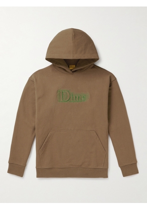 DIME - Classic Noize Logo-Embroidered Cotton-Jersey Hoodie - Men - Brown - S