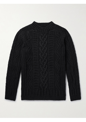 Howlin' - Super Cult Slim-Fit Cable-Knit Virgin Wool Sweater - Men - Black - S