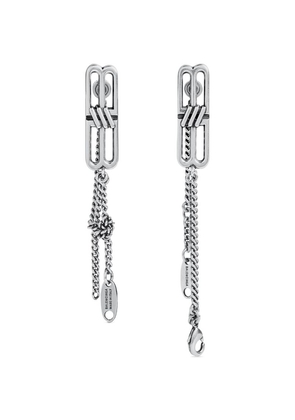 Balenciaga Brass Chain Clasp Earrings