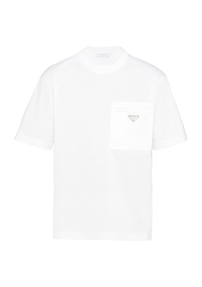 Prada Cotton And Re-Nylon Pocket T-Shirt