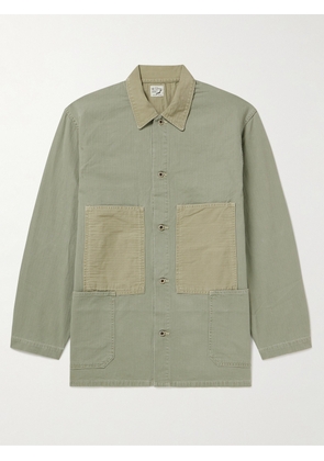 OrSlow - Herringbone Cotton Overshirt - Men - Green - 2