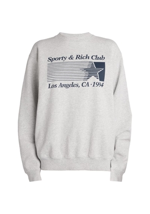 Sporty & Rich Cotton-Blend Starter Sweatshirt