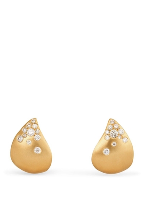 Nada Ghazal Yellow Gold And Diamond Fuse Elegance Drop Earrings