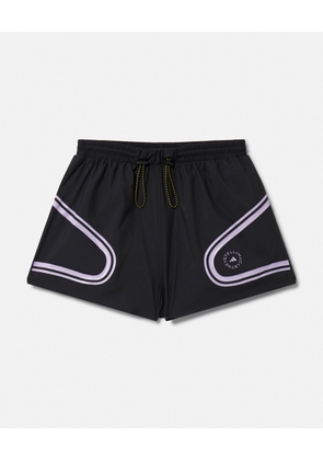 Stella McCartney - TruePace Running Shorts, Woman, Black/Purple Glow, Size: M