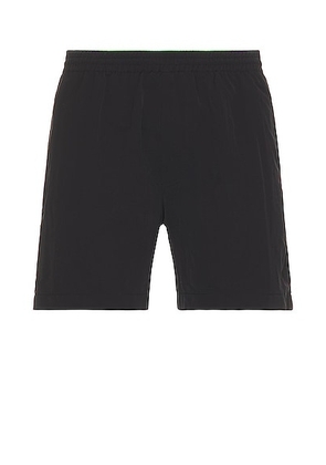 Bottega Veneta Long Boxer Swim Shorts in Black - Black. Size L (also in M, XL/1X).