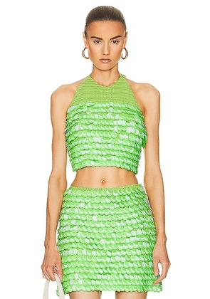 Simon Miller Candy Sequin Top in Happy Green - Green. Size L (also in M, S, XS).