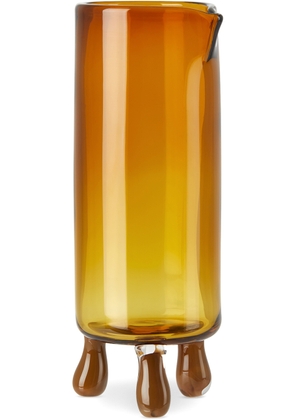 Sticky Glass Orange & Brown Scribble Special Edition Dash Carafe