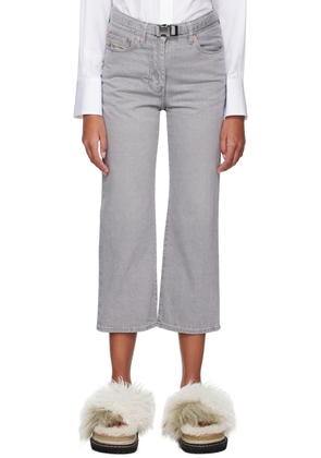 sacai Gray Belted Jeans