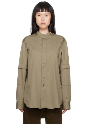 LEMAIRE Taupe Officer Collar Shirt