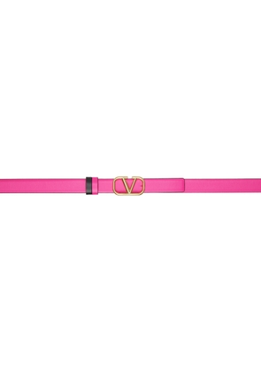Valentino Garavani Pink Reversible VLogo Belt
