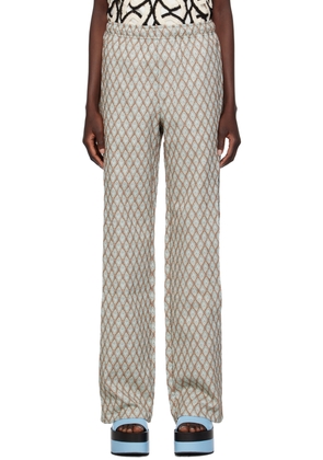 Andersson Bell Beige & Blue Makeni Trousers