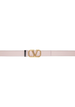 Valentino Garavani Reversible Pink & Black VLogo Signature Belt