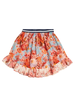 Zimmermann Kids Devi floral cotton skirt