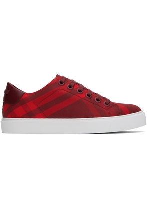 Burberry Red Check Sneakers