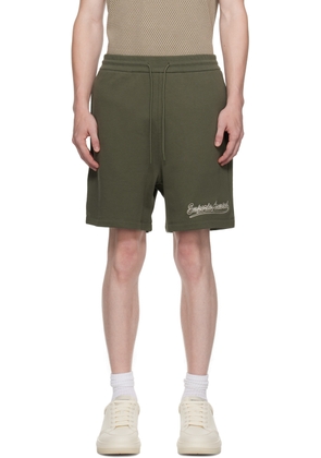 Emporio Armani Green Embroidered Shorts