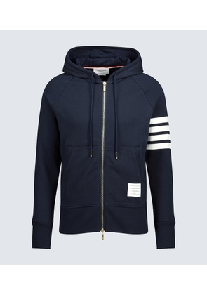 Thom Browne 4-Bar zip-up hooded sweatshirt