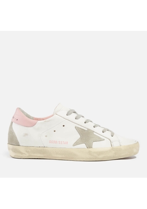 Golden Goose Superstar Distressed Leather and Suede Trainers - UK 7