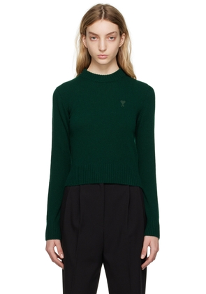 AMI Paris SSENSE Exclusive Green Ami de Caur Sweater
