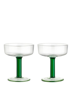 Coupe Glasses Set of 2 - Green