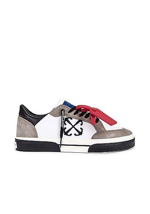 OFF-WHITE New Low Vulcanized Suede in White & Grey - White. Size 45 (also in 46).