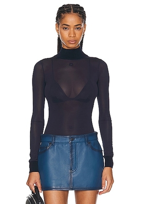 Courreges Reedition 2nd Skin Top in Navy - Navy. Size S (also in ).