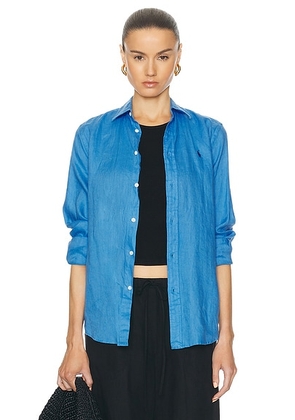 Polo Ralph Lauren Linen Long Sleeve Shirt in Riviera Blue - Blue. Size S (also in XS).
