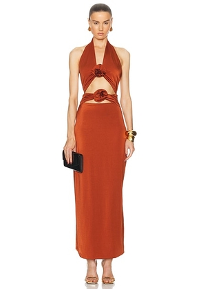 Maygel Coronel for FWRD For Fwrd Vaupes Dress in Terracotta - Rust. Size all.