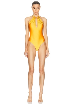 Cult Gaia Lula One Piece Swimsuit in Marmalade - Orange. Size L (also in M, S, XS).