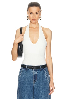 Citizens of Humanity Julien Halter Top in Pashmina - White. Size L (also in M, S, XS).