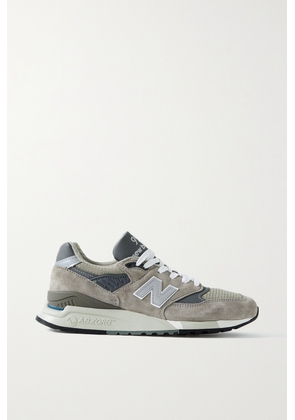 New Balance - Made In Usa 998 Core Rubber-trimmed Leather, Mesh And Suede Sneakers - Gray - US 4,US 4.5,US 5,US 5.5,US 6,US 6.5,US 7,US 7.5,US 8,US 8.5,US 9,US 9.5,US 10,US 10.5