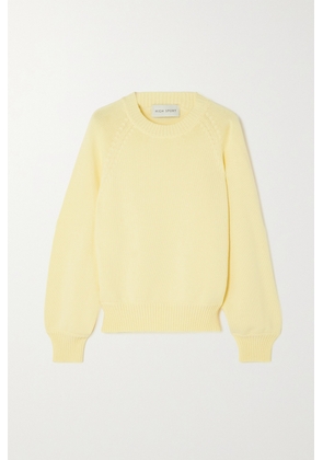 HIGH SPORT - Lara Cotton Sweater - Yellow - x small,small,medium,large,x large