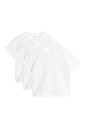 Crew-Neck T-Shirt Set of 3 - White