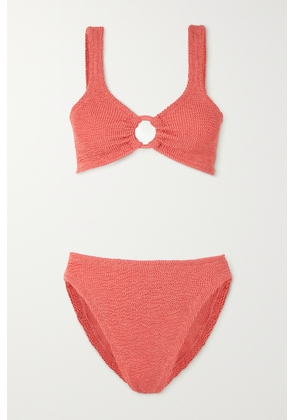 Hunza G - + Rose Inc Iman Seersucker Bikini - Orange - One size
